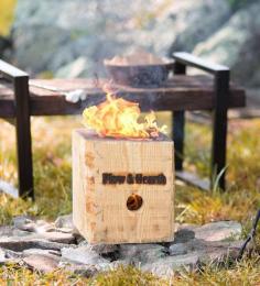 BlazingBlock Portable Outdoor Wood Bonfire | Fire Starters & Fatwood