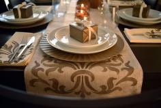 
                        
                            A Fall Table Set with Modern Masters Matte Metallics | Projects include Gift Wrap, Plate Charger and Stenciled Table Runner & Napkins
                        
                    
