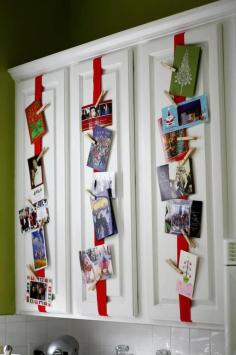 
                        
                            christmas cards holders--- put ribbon over pantry door
                        
                    