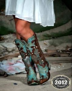cowgirl boots...I am LOVING this Tiffany blue color on EVERYTHING this season!!