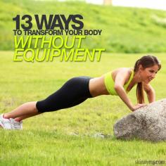 
                        
                            Whether you're traveling or just don't have the space in your home for clunky workout equipment, we've got you covered with13 Ways to Transform Your Body without Equipment!  #totalbodytransformation #transformation #workouts
                        
                    