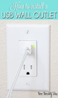 How to install a USB wall outlet