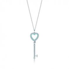 
                        
                            Tiffany Keys beaded heart key pendant in silver with enamel finish on a chain. | Tiffany & Co.
                        
                    