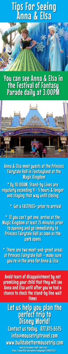 Tips for meeting Anna & Elsa from the movie Frozen at Disney World. #Frozen #WDW #Disneyworld #MagicKingdom