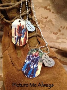 His And Hers Deployment Dog Tag Set via Etsy