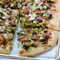 Brussels Sprouts Bacon Feta Pizza