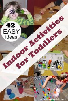So many great ideas for keeping the LO busy in the winter or on bad weather days.  Most of them are free or really cheap. :)