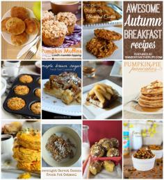 So many yummy looking recipes for autumn breakfasts!  I cant wait to try the crockpot oatmeal.
