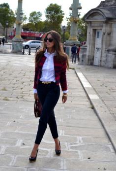 
                        
                            30 Fashion: Office Look For The  Women I just love a crisp white button down :)
                        
                    