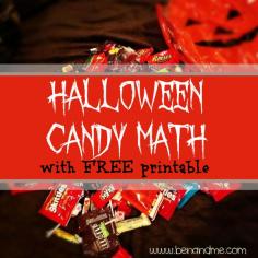
                        
                            Halloween candy math with free printable.
                        
                    