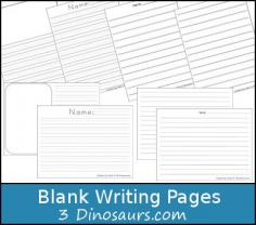 
                        
                            Free Blank Writing Page Printable - 3Dinosaurs.com
                        
                    