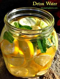 detox water - lemon, cucumber & mint