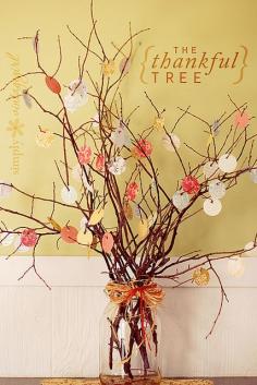 Great idea! The Thankful Tree by Simply Vintagegirl #pinspiration