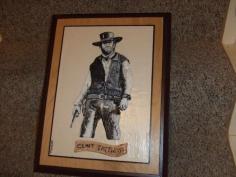 This is my Sculpted Painting of Clint Eastwood as HOGAN in " TWO MULES FOR SISTER SARA " ( 1970 ) SOLD in 2010