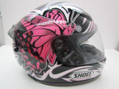 Love this pink Shoei helmet