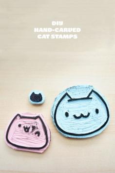 #DIY your own kitty stamps for a 'purr'-sonalized touch!