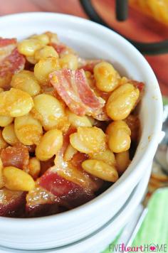 
                        
                            Easy #Southern Baked Beans recipe ~ this sweet and savory side dish (with #BBQ Sauce) is topped with bacon
                        
                    