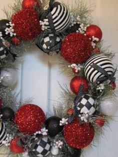 
                        
                            Large Black White and Red Heirloom by CelebrateAndDecorate on Etsy, $150.50...could DIY this for less than $20.00 and use the same black, white and red ornaments I will be doing on the tree this year.
                        
                    