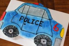 Police car birthday cake idea