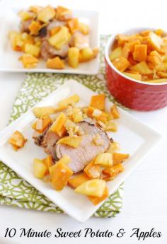 10 Minute Sweet Potato and Apple Saute #AD