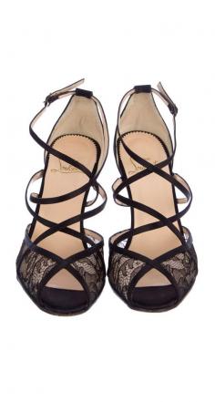 Lace criss cross heels