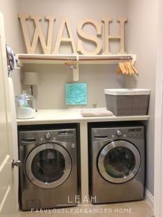 Love the WASH! Laundry room - want to do the shelving and counter top in our new laundry room.
