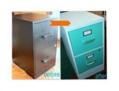 File Cabinet re-do! Before and after with tutorial!
