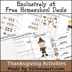 Thanksgiving:  Free Thanksgiving Activities Printable Pack - 16 Pages