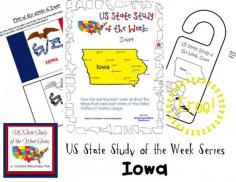 US State Study of the Week Weekly Series FREE Iowa Pack #statestudy #freeprintable #homeschool