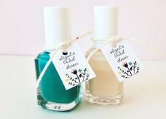 Bridal Shower Favors: Nail polish with personalized labels