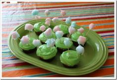 Truffula Tree cupcakes