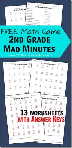 
                        
                            2nd Grade Mad Minutes is a cool math games that makes practicing math fun #mathisfun #homeschooling #2ndgrade
                        
                    