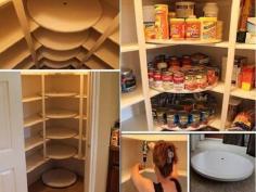 DIY lazy susan style pantry