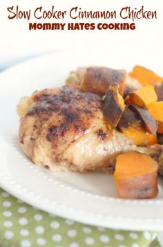 Slow Cooker Cinnamon Chicken with Sweet Potatoes