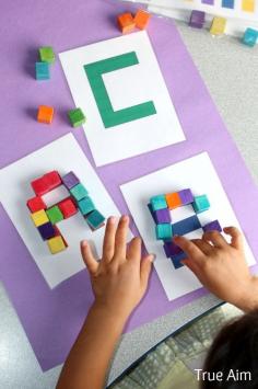 Alphabet cube puzzle printables