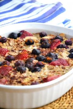 Gluten-Free Morning Baked Oatmeal TheHealthyApple.com #glutenfree #recipe #healthy