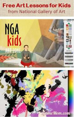 Free Art Lessons for Kids from National Gallery Art -- all are interactive and are based on the collections at NGA. Access from computer or iPad #kidsapps