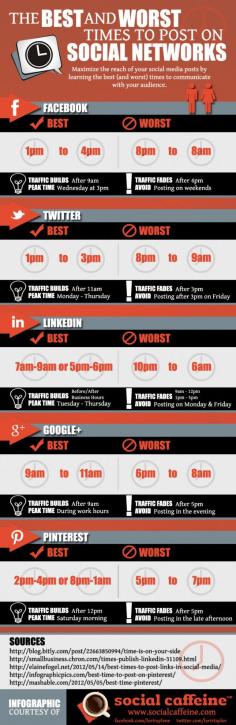 
                        
                            Still trying to figure out the best times to post on social media? Here's another infographic with suggestions.
                        
                    