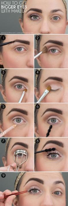 Check out beauty blogger Ivy's step-by-step guide on how to make your eyes bigger with makeup! #beauty #makeup #eyes