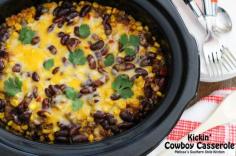 Melissa's Southern Style Kitchen: Slow Cooked Kickin' Cowboy Casserole