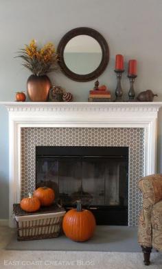 
                        
                            East Coast Creative: Traditional Fall Mantel DIY | fall | autumn | home decor | cute mantel |
                        
                    