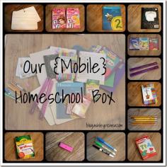 Our Mobile Homeschool: Mobile Homeschool Box Contents