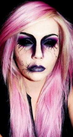 
                        
                            Infected - love the detail on the eyes and the fact that its purple...deff halloween makeup
                        
                    
