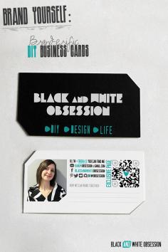 
                        
                            DIY Business cards, part of the series: Brand Yourself- Brand-erific Ideas to Brand-ify Your Creative Business | www.blackandwhite...
                        
                    