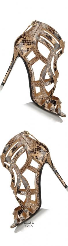 NICHOLAS KIRKWOOD Laser-cut python sandals §