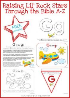 Free Bible Verse Printables Letter G is for GO ~ from Raising Lil Rock Stars Through the Bible A-Z