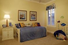 
                        
                            Kid's room that was given a serious makeover with a new bed, paint, carpeting and plantation shutters.
                        
                    