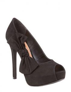 
                        
                            Steve Madden Bow Derek Platform Pumps Black Suede
                        
                    