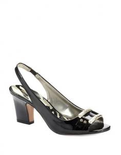 
                        
                            Anne Klein Urbain  Peep-Toe Sandals Black-Gold
                        
                    