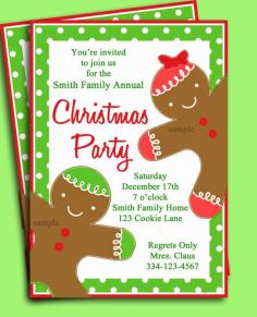 Christmas Party Invitation Printable by ThatPartyChick on Etsy